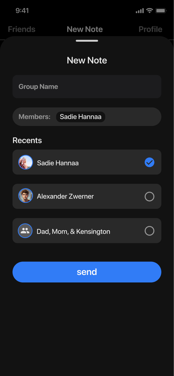 Create Group Circle